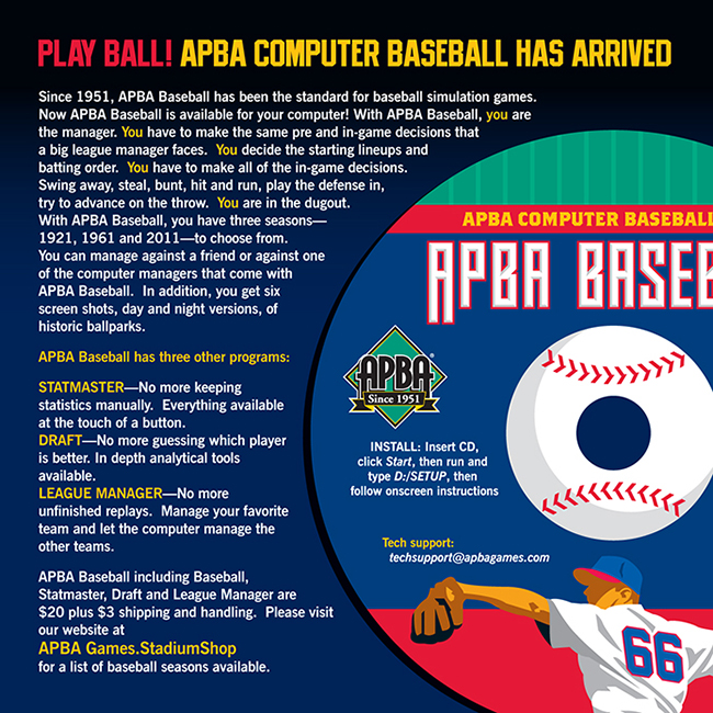 apba baseball cards and game set